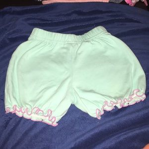 Green shorts for  little girls